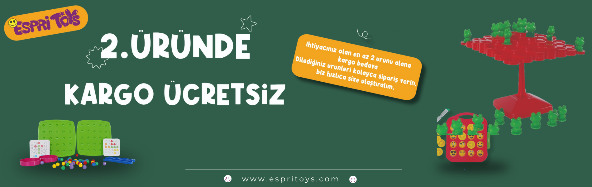 2 Ürün alana Kargo Bedava