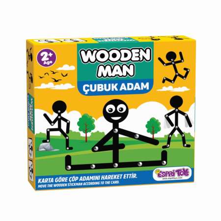 Wooden Man Memo Game Çöp Adam ve Çubuk Adam Hafıza Kutu Oyunu - 7